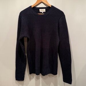 Frank & Oak navy knit sweater, size L